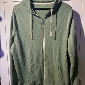 Marine Layer Men's Green Corduroy Pullover Hoodie Size XL With Embroidery